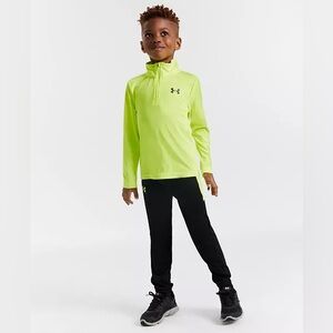 Little Boys 2-Pc. Quarter-Zip Tech Pullover & Tapered Joggers Set